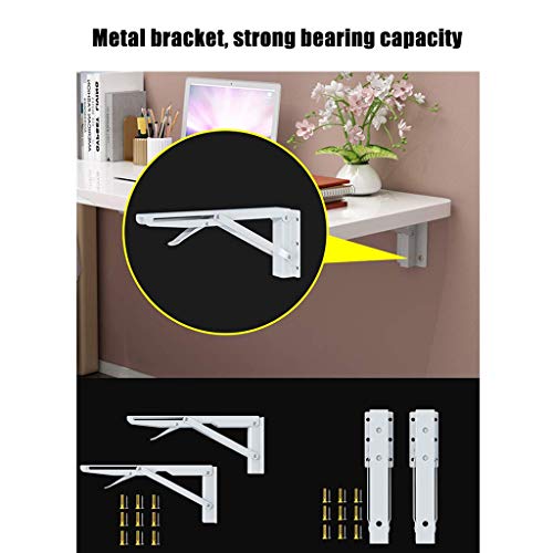 MYYINGELE Folding Wall-Mounted Drop-Leaf Table, Simple Floating Laptop Desk Dining Table Foldable Hanging Computer Table Small Wooden Desk for Of