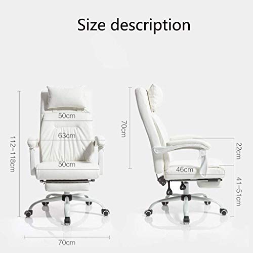 NXYJD Office Racing Gamer Chairs Computer Gaming Chairs Ergonomic Home Office Adjustable Lifting Swivel Armchair with Footrest