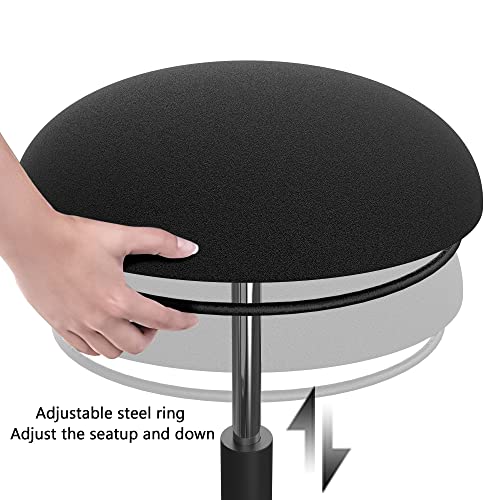 Modern Standing Desk Chair Height Adjustable 360-Degree Swivel Stool Chair, Office, Home, Garage, Black, Sit Stand Balance and Wobble (Black-1)