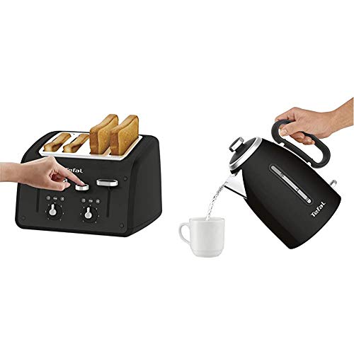 Tefal TF700N40 Toaster, Retra, 4 Slice, 1700 W, Black