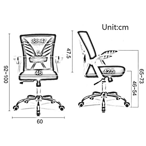 SCDBGY Ygqbgy Office Chair - Reclining Office Desk Chair Adjustable High Back Ergonomic Computer Mesh Recliner Home Office