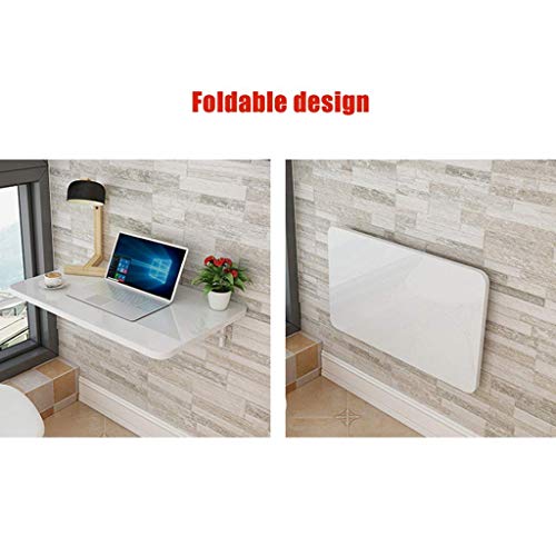 SKOAJAS Workspace Organizer Folding Table, Wall-Mounted Table Kitchen Wood Dining Tables Kitchen Multi-use Computer Laptop Desk Space Saving for