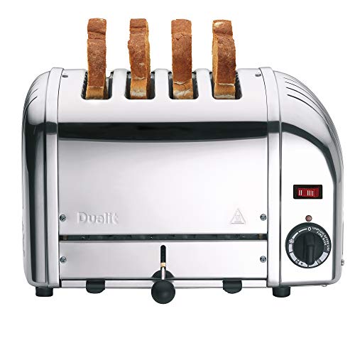 Dualit Classic 4 Slice Vario Toaster - Stainless steel, hand built in the UK - Replaceable ProHeat® elements - Heat two or four slots, defrost br