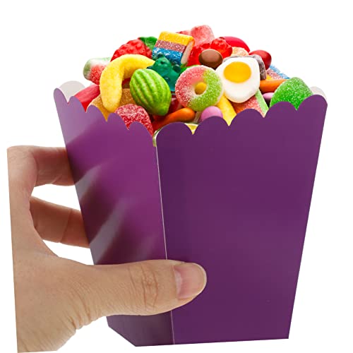 HEMOTON 50pcs Popcorn Boxes Popcorn Popcorn Box Mini Cake Containers Disposable Containers Disposable Food Containers Popcorn and Candy Boxes Pop