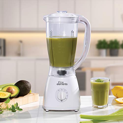 Fine Elements SDA1907 Jug Blender with Coffee Grinder Attachment, 1500ml Capacity with 4 Speeds and Pulse Function (450W Power, 220-240v 50hz Typ