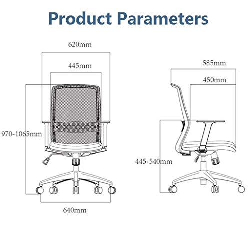LZQDM High Back Mesh Office Computer Swivel Desk Task Chair, Ergonomic Executive Chair with Armrests