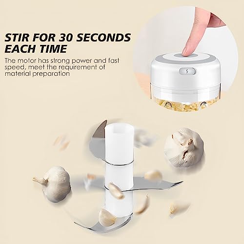 Electric Mini Food Chopper, USB Charging Electric Garlic Chopper, Wireless Mini Food Processor, Kitchen Gadgets, BPA- Free, Electric Vegetable Ch