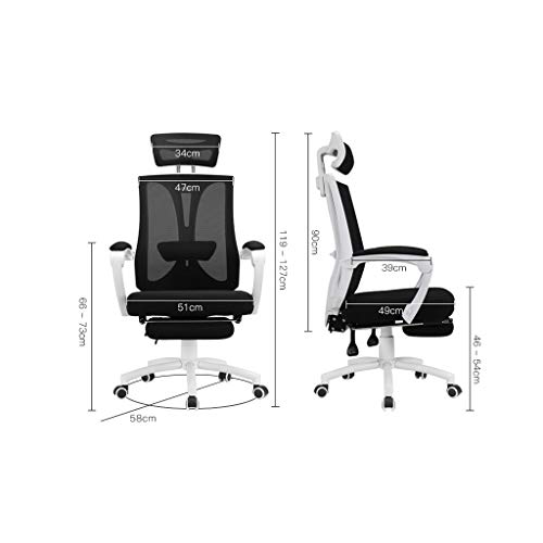 n/a Office Chair Ergonomic High-Back Swivel Mesh Chair Armrest Desk Chair Adjustable Seat Height