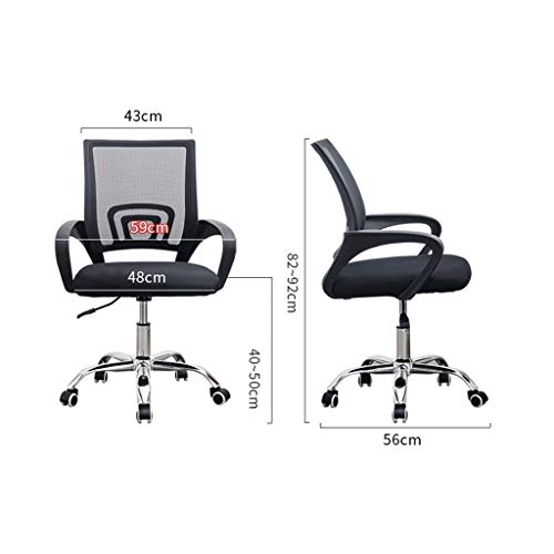 MMAXZ Simple Computer Chair Home Office Chair Dormitory Chair Backrest Swivel Chair Simple Lazy Staff Meeting Chair Seat Lift Chair
