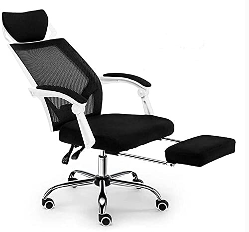 MU Office Chair Home Computer Chair, Adjustable Swivel Chair Office Chair Backrest Lift Armrest Black