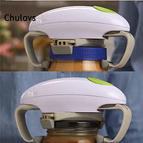 Chulovs Electric Jar Opener, Kitchen Gadget Strong Tough Automatic Jar Opener for New Sealed Jars,The Hands Free Jar Opener with Less Effort to O