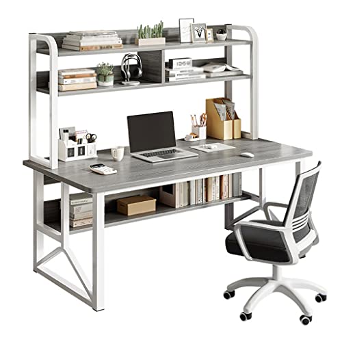 JYDQM Computer Desk Table Bookshelf Integrated Table Bedroom Female Students Home Study Writing Without Chair (Color : D, Size : 120cm)