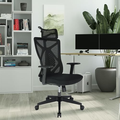 U2PICK Office Desk Chair High Back Ergonomic PC Computer Office Chair with Adjustable Headrest, Lumbar Support and Armrest, Breathable Mesh Back