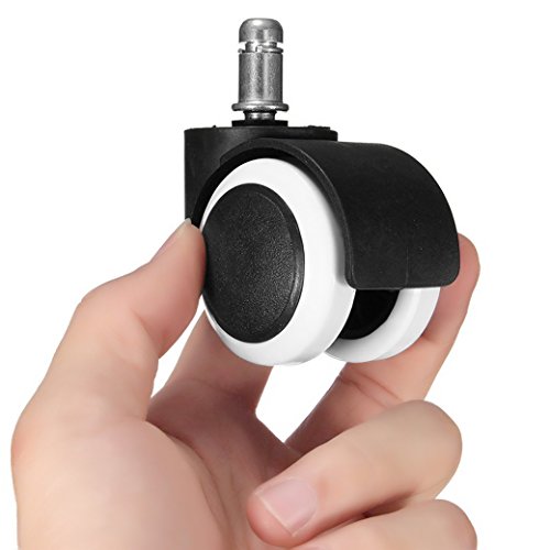 QH-Shop Chair Replacement Wheels Mute Office Chair Wheels for Office Chairs Protecting Hard Wood Floor for Office School Home 2 Inch 5 Pieces