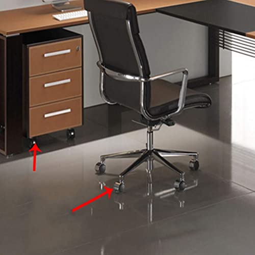 SKOAJAS Plate Casters 4 pcs Nylon Furniture Wheels Office Chair Caster,Swivel Double Wheel,Load 50kg,Replacement for Cots,Computer Desks,Sofa,Top