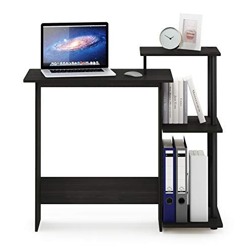 Furinno Efficient Home Laptop Notebook Computer Desk, Study Desk, Writing Desk, Black/Grey, 100.6 (W) x 85.3 (H) x 39.6 (D) cm