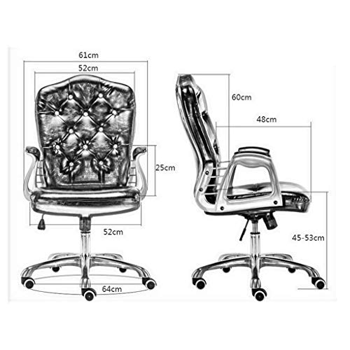 LZQDM Office Chair - High Back Executive Swivel Office Desk Chair with Ribbed Upholstery, Lumbar Support, Modern Style