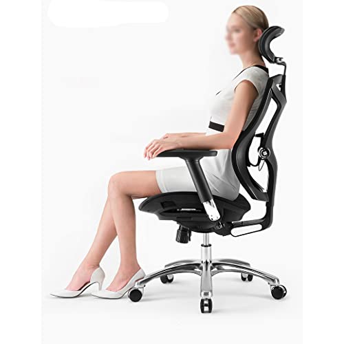 LUKEO Ergonomic Computer Chair Home Waist Engineering Office Chair E-sports Seat Human Design Multi-function Adjustment