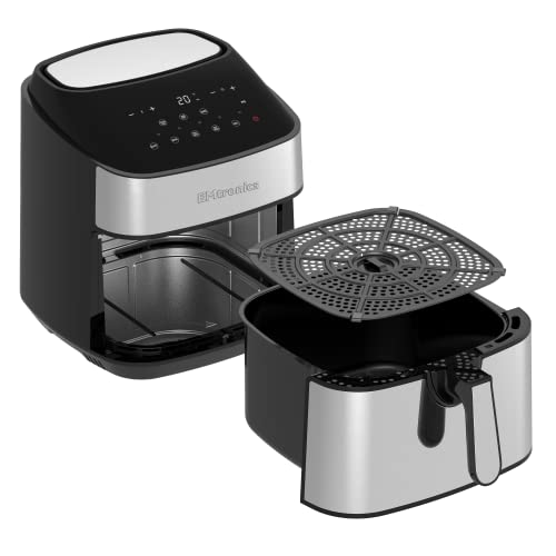 EMtronics XL Extra Large EMAFSD9S Digital Family Size Air Fryer 9 Litre with 8 Preset Menus for Oil Free & Low Fat Healthy Cooking, 99-Minute Tim