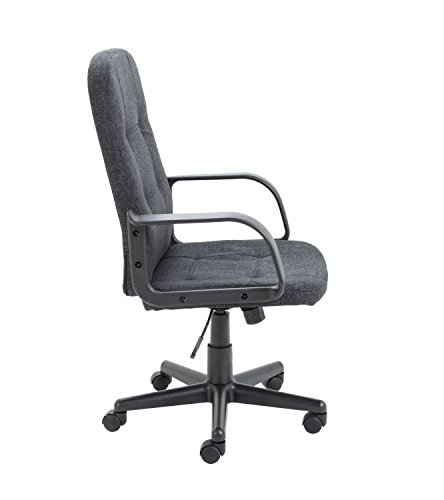 Office Hippo Desk Chair, Ergonomic Contemporary Office Chair With Fixed Arms & Moulded Seat For Extra Comfort, PU Leather Computer Chair With Loc
