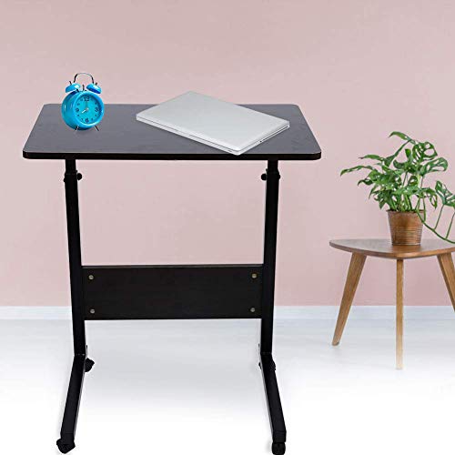 Laptop Table for Sofa or Bed, C shape Overbed Desk, Height Adjustable Side Table, Computer Standing Desk, Bed Table, Sofa Table with Metal Frame