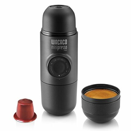 WACACO Minipresso NS, Portable Espresso Machine, Compatible with NS CAPSULES (Nespresso Original capsules and compatibles), Small Travel Coffee M