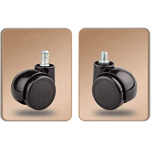 SKOAJAS Plate Casters 2" 50mm Office Chair Caster Wheels,Replacement Polyurethane Computer Chair Casters,Heavy Duty Furniture Swivel Wheels,Unive