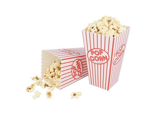 HENBRANDT Popcorn Boxes 10 Pack Small Retro Popcorn Carton Sweet Containers for Film Night Cinema Movie Night Birthday Sleepover Party Treats
