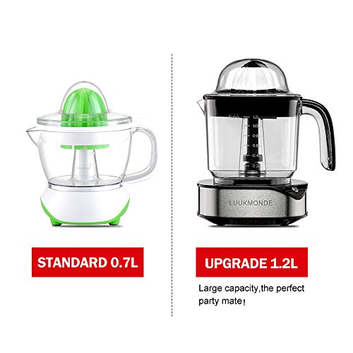 Electric Citrus Juicer 1.2L Large Volume - Orange Juicer with powerful motor and LED working lamp - Electric Lemon Squeezer for orange lemon lime