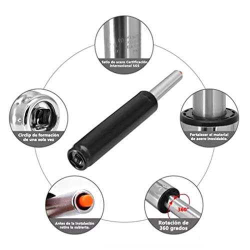 Tyenaza Office Chair Gas Lift Cylinder, 360° Rotating Black Office Chair Gas Lift Cylinder Explosion Proof Household Gaming Chair Cylinder,Office