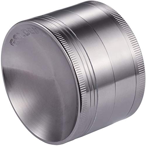 Golden Bell Grinder 2.36 inch Spice Grinder 4 Layers with Concave Lid Zinc Alloy - Black