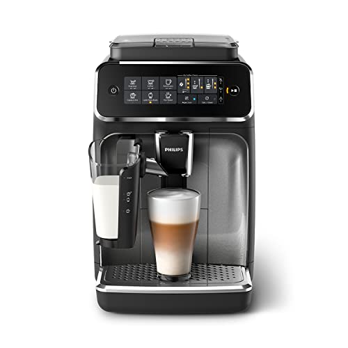 Philips 3200 Series Bean-to-Cup Espresso Machine - LatteGo Milk Frother, 5 Coffee Varieties, Intuitive Touch Display, Silver (EP3246/70)