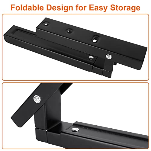 MIVIDE 2 Pair Microwave Wall Brackets Black, Universal Microwave Brackets, Adjustable Microwave Wall Mount Brackets, with Matching Screws and Exp
