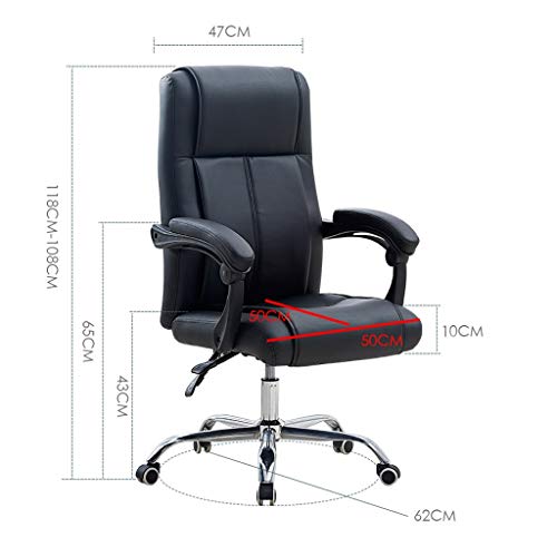 n/a Office Chair Swivel Ergonomic High-back Executive Desk Chair Adjustable Height, Black