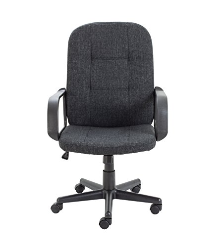Office Hippo Desk Chair, Ergonomic Contemporary Office Chair With Fixed Arms & Moulded Seat For Extra Comfort, PU Leather Computer Chair With Loc
