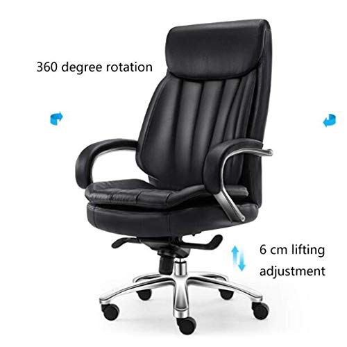 LZQDM Office Chair Desk Ergonomic Swivel Executive Adjustable Task Computer High Back Chair with Back Support in Home,Black