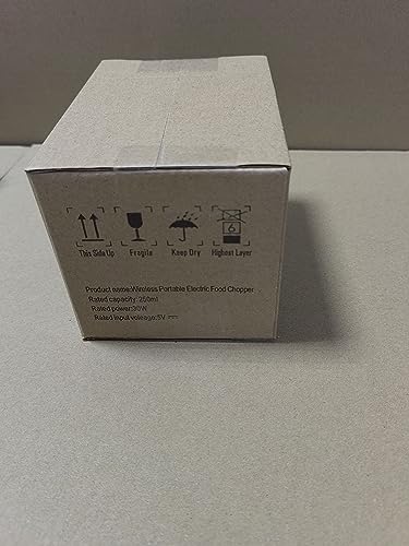 Electric Food Chopper, 250ML Mini Food Chopper, Kitchen Food Processor and Blender, Wireless Portable Electric Garlic Chopper with USB Charging f