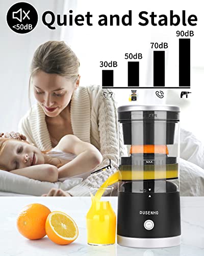 Electric Juicer Rechargeable - Citrus Juicer Machines with USB and Cleaning Brush Portable Juicer for Orange, Lemon, Grapefruit
