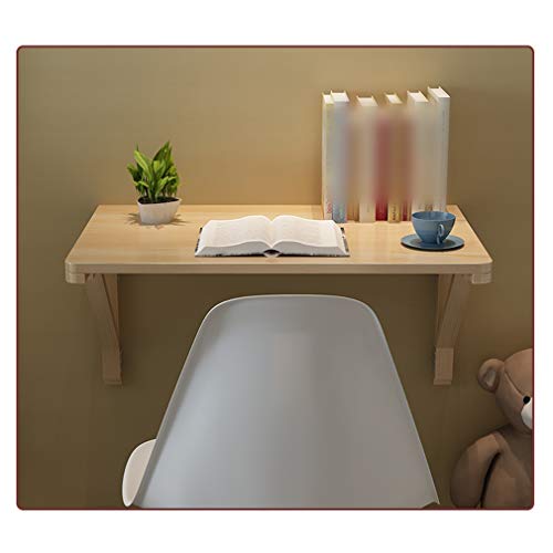 LUNEZY Solid Pine Wood Wall-Mounted Table,Floating Dining Table,Folding Computer Desk,Multi-Function Study Table,14 Sizes,for Workbench,Kitchen,L