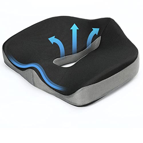 NMWKR Office Cushion Buttocks Fart Cushion Slow Rebound Breathable Summer Cool Car Seat Cushion Memory Foam Cushion