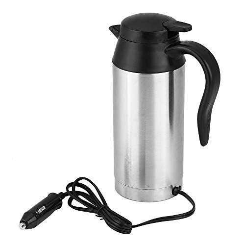Jadeshay Heat Kettle - Travel Kettle Electric Car Kettle Stainless Steel Cigarette Lighter Charger Heating Kettle Coffee Mug Thermoses Kettle Pot
