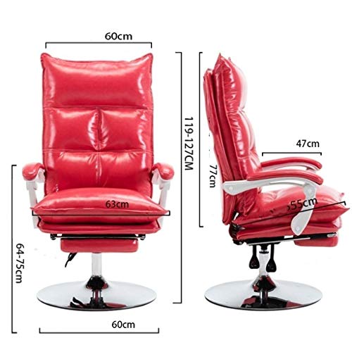 LZQDM High Back Office Chair Ergonomic Desk Chair PU Leather Computer Chair Task Rolling Swivel Stool Executive Chair with Lumbar Support for Hom