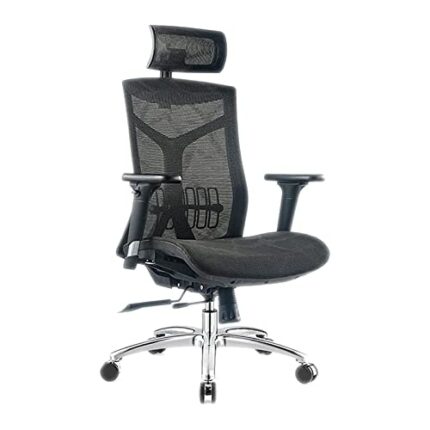 ZXNRTU Relax Comfortably Safe Ergonomic Office Chair High Back Mesh Computer Chair with Lumbar Support Adjustable Armrest, Backrest and Headrest