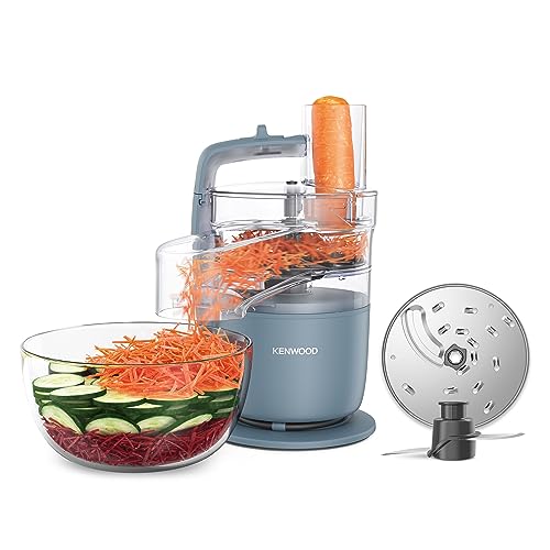 Kenwood, MultiPro Go FDP22.130GY, Food Processor, for Chopping, Slicing, Grating, Pureeing and Kneading Dough, with Express Serve, 1.3L Bowl, Kn