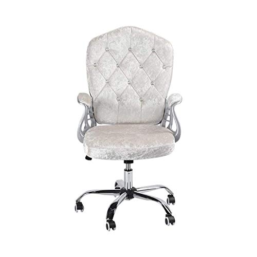 LUKEO Computer Chair with Adjustable Rotating Velvet Chair Computer Chair Study Office Swivel Chair Home Lift Swivel Chair Desk Chair
