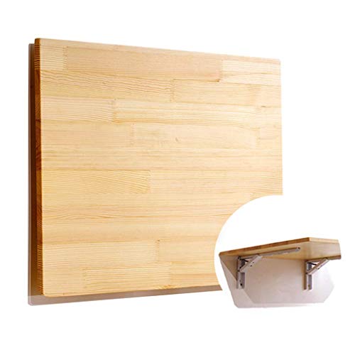 MYYINGELE Folding Wall Mounted Drop Leaf Table Wooden Kitchen Dining Desk Home Office Computer Workstation Child Learning Hanging Desk Space Savi