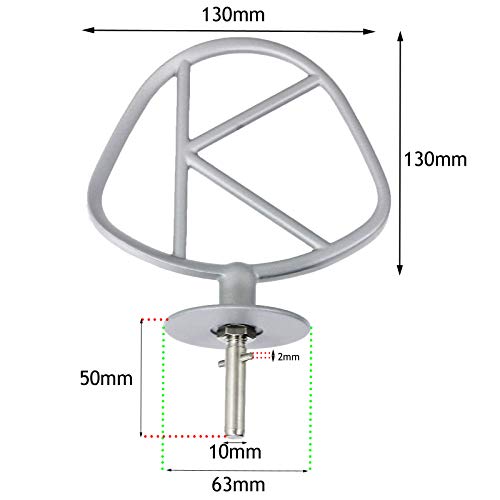 SPARES2GO Aluminium Chef K Beater for Kenwood Stand Mixer Whisk Attachment A701 A901 KM (Replacement for Circlip Type)