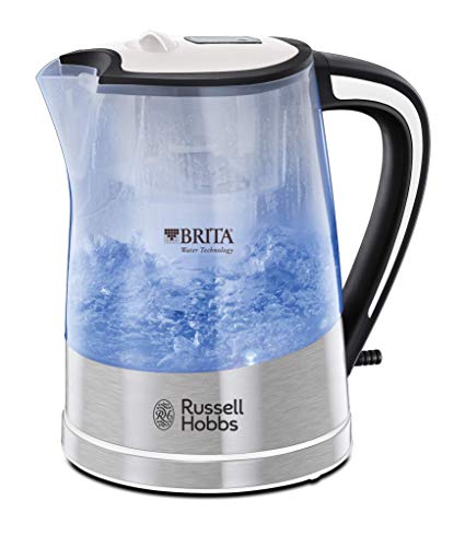Russell Hobbs 22851 Brita Filter Purity Electric Kettle, Illuminating Filter Kettle with Brita Maxtra+ Cartridge Included, 3000 W, 1.5 Litre, Pla