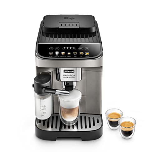 De'Longhi Magnifica Evo ECAM290.83.TB, Fully Automatic Coffee Machine with Milk Frother, Compact Size Bean to Cup Machine, LatteCrema Hot System,