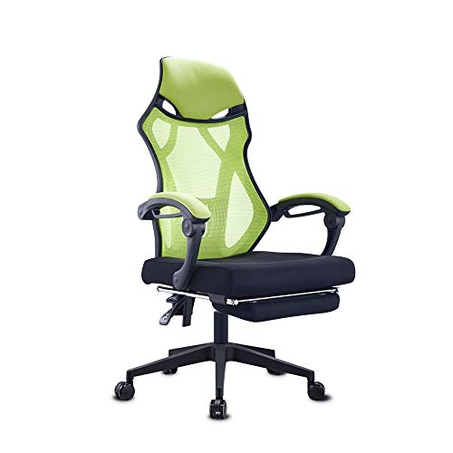 SLNFXC Ergonomic Mesh Office Chair High Back Computer Chair Desk Chair Mesh Chair with Thick Cushion Soft Adjustable (Color : Argento)